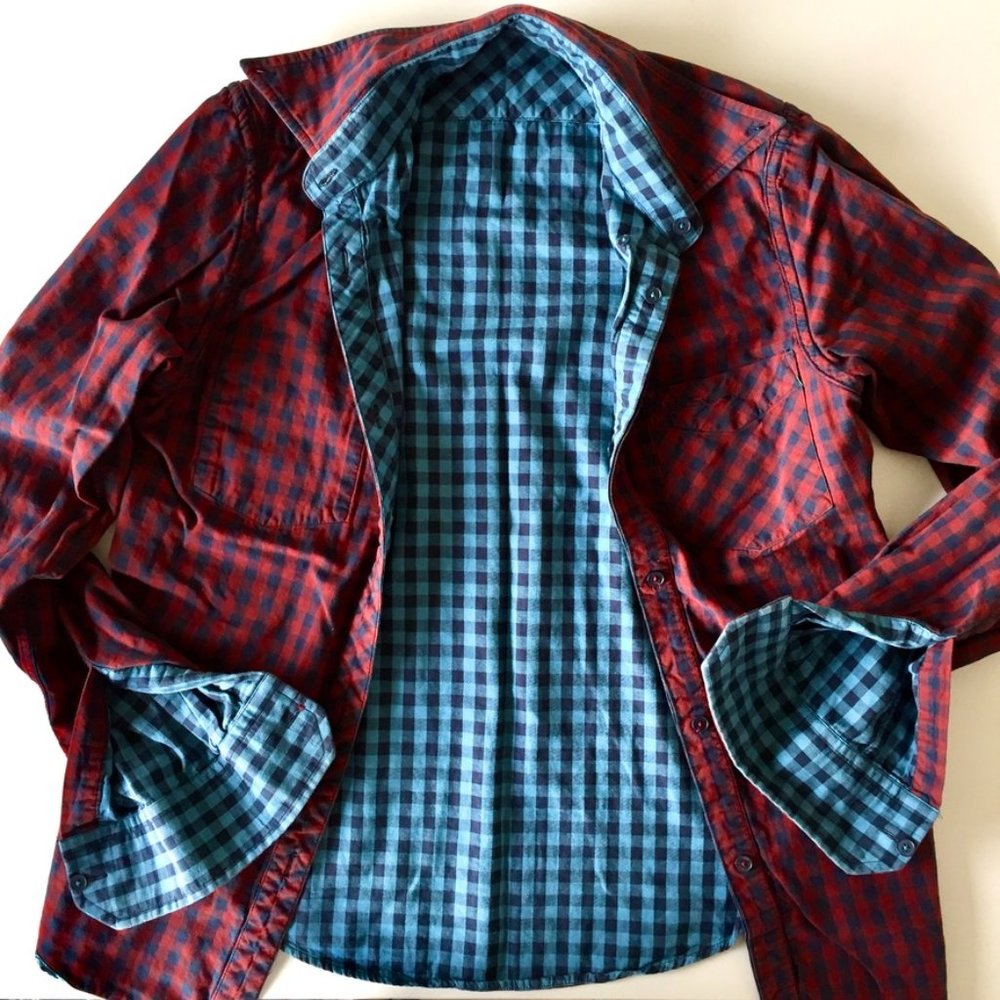 Ben Sherman - Reversible Gingham Shirt - Mens -  XS